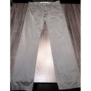 Armani Collezioni Men's Gray P15 Straight Leg Cotton Pants Size ~36x33